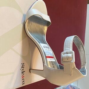 Style & Co. Women's White Heeled Sandals